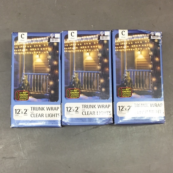 LOT of 3 Boxes of NEVER USED Clear Trunk Wrap Clear Mini Lights - Picture 1 of 4